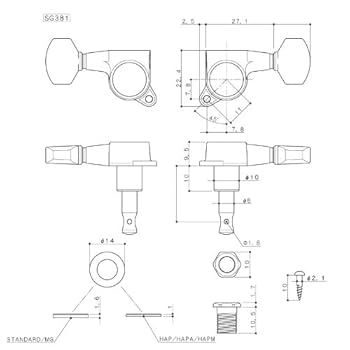 Amazon | G.GOTOH（ゴトー） ギター用ロトマチックペグ マシン